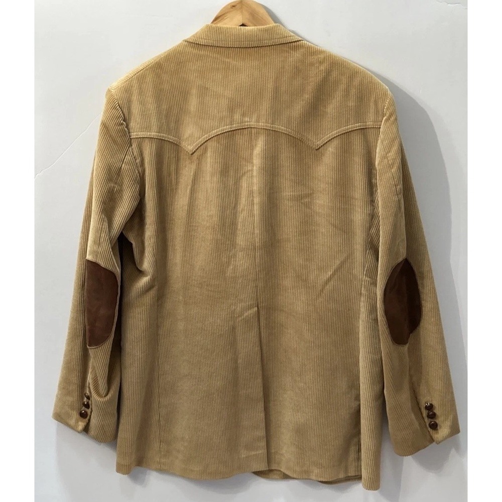 Vintage Levi's Western Wear Corduroy Blazer Jacket Elbow Pads Sz 44 Reg 1970'S